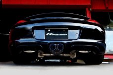 KREISSIEG FIRST CAT-BACK F1 SOUND VALVETRONIC EXHAUST SYSTEM TITANIUM FLOATING CURL TAIL SANDBLASTED KSG LOGO MARK 6SP LATE MODEL FOR PORSCHE 987 CAYMAN KOUKI  P987CL-08-TITANIUM-6SP