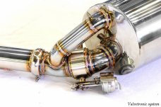 KREISSIEG CAT-BACK F1 SOUND VALVETRONIC EXHAUST SYSTEM TITANIUM FLOATING CURL TAIL SANDBLASTED KSG LOGO MARK S MODEL FOR PORSCHE PANAMERA S V8 PPANT-01-TITANIUM-S