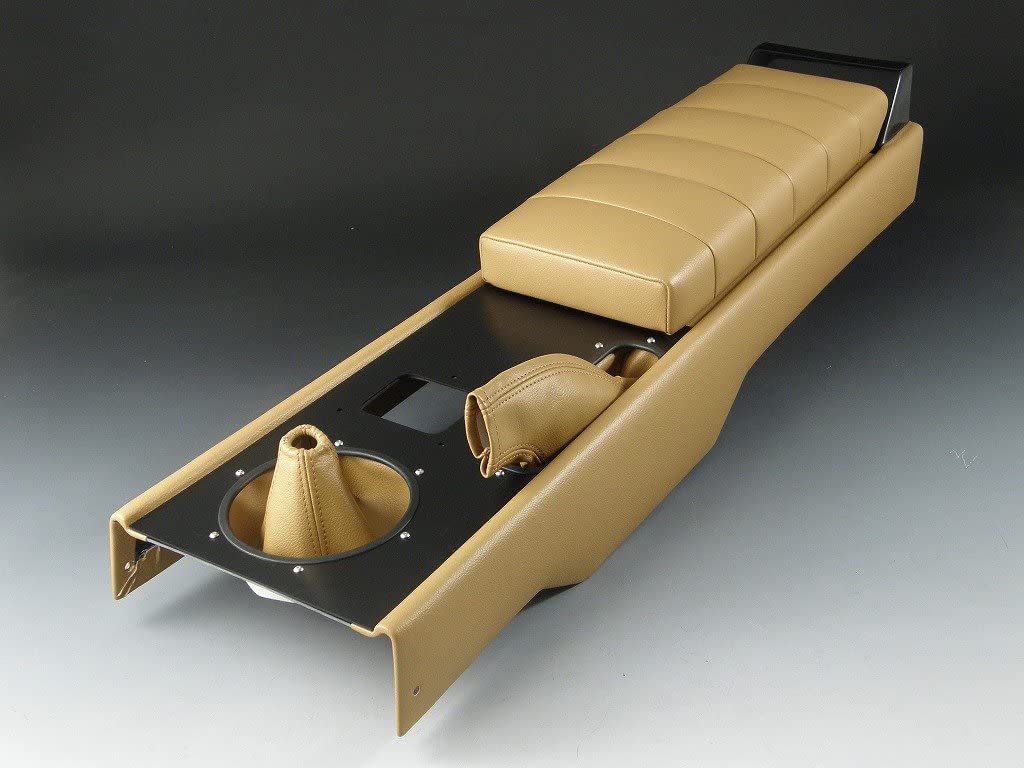 ZOOM ENGINEERING TRAD STYLE NA TAN CONSOLE BLACK PANEL SYNTHETIC LEATHER NA TAN BOOTS NA TAN STITCH WITHOUT ARMREST FOR MAZDA EUNOS ROADSTER MIATA NA6CE NA8C MT 8806_8811_9413_9409