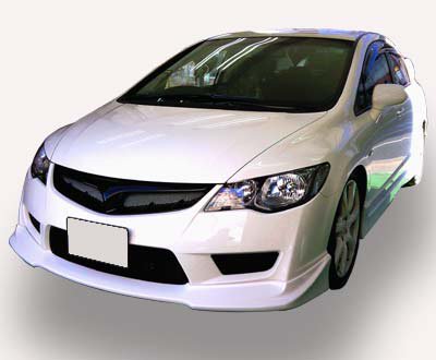 SEEKER FRP FRONT HALF SPOILER WHITE PEARL FOR HONDA CIVIC FD2  16000-FD2-F02