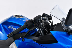PLOT SWAGE-LINE PRO FRONT BRAKE HOSE KIT STAINLESS STEEL FITTINGS BLACK SMOKE HOSE FOR KAWASAKI NINJA250 STPB763FS