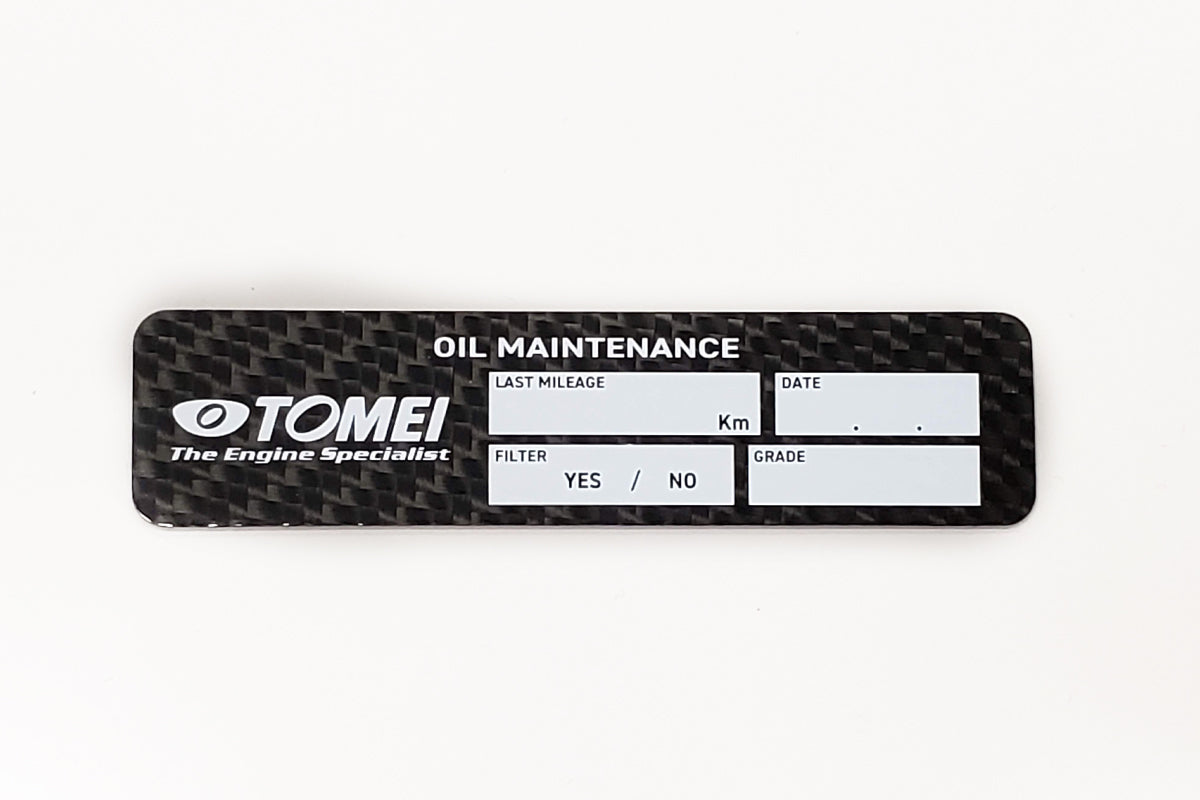 TOMEI OIL MAINTENANCE PLATE FOR  765046