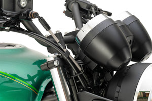 PLOT SWAGE-LINE PRO FRONT BRAKE HOSE KIT BI-PIECE STAINLESS STEEL FITTINGS CLEAR HOSE FOR KAWASAKI Z650RS STP783FB