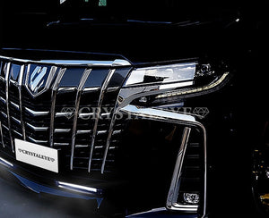 CRYSTAL EYE FIBER LED DAY LAMP HIGH BRIGHTNESS LED DAY LIGHT THIN TYPE HARNESS SET FOR TOYOTA ALPHARD 30 KOUKI E022DL