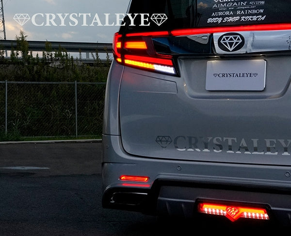 CRYSTAL EYE FIBER LED TYPE REAR BUMPER LED FIBER REFLECTOR (RED TYPE) FOR TOYOTA ALPHARD 30 X032RR