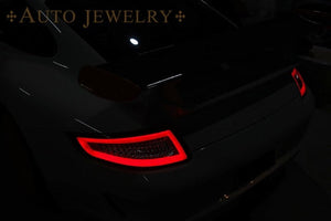 CRYSTAL EYE FIBER FULL LED TAIL LAMP (RED CLEAR) AUTOJEWELRY FOR PORSCHE 997 911 ZENKI J160RC