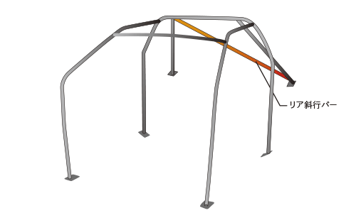 OKUYAMA DASH ROLL CAGE STEEL 7P For MAZDA RX-7 FD3S 715-405-1