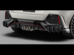 MUGEN CIVIC TYPE R REAR UNDER SPOILER RED  For HONDA CIVIC TYPE R FK8 84111-XNCF-K0S0-FR