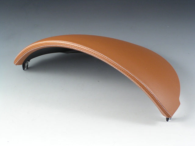 ZOOM ENGINEERING METER HOOD WITH SYNTHETIC LEATHER NC TAN LEATHER WHITE STITCHING FOR MAZDA ROADSTER MIATA NC1 NC2 8630