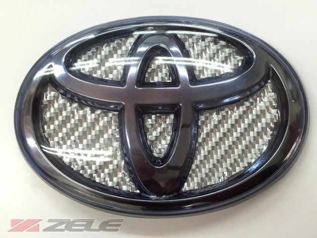 ZELE CARBON HYBRID EMBLEM COVER REAR BLUE SMOKE BLACK FOR TOYOTA 86 ZN6 ZENKI ZELE-00042