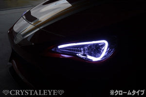 CRYSTAL EYE LED LIGHT BAR HEADLIGHT V3 (CHROME) & FIBER LED TAIL V2 SET RED LENS INNER BLACK (DR) FOR TOYOTA 86 [ EARLY HID CARS] SUBARU BRZ [ EARLY HID CARS] J140CRVC-DR