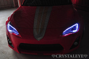 CRYSTAL EYE LED LIGHT BAR HEADLIGHT V3 (BLACK) & FIBER LED TAIL V2 SET RED LENS INNER BLACK (DR) FOR TOYOTA 86 [ EARLY HID CARS] SUBARU BRZ [ EARLY HID CARS] J140BKVC-DR