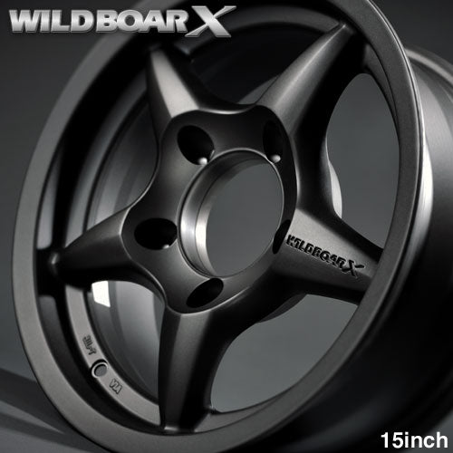 APIO WILDBOAR X 15X6J -5 5X139.7 GUN BLACK MATTE BLACK FOR SUZUKI JIMNY JB74 JB43 JB33 JB32 JB31 7200-15G