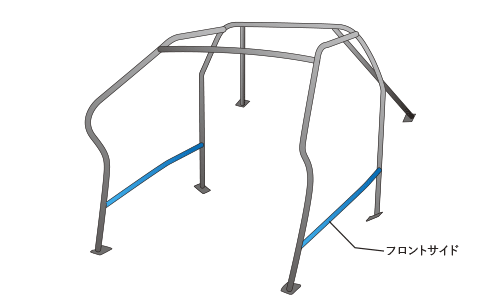 OKUYAMA DASH ROLL CAGE STEEL 8P For TOYOTA MR-S ZZW30 721-021-0