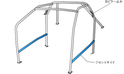 OKUYAMA DASH ROLL CAGE STEEL 8P For NISSAN SILVIA S14 721-113-1