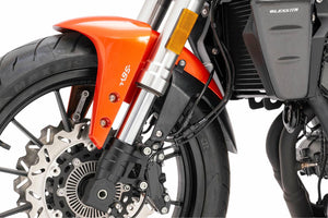 PLOT SWAGE-LINE PRO FRONT BRAKE HOSE KIT BI-PIECE BLACK STAINLESS STEEL FITTINGS BLACK SMOKE HOSE FOR HARLEY-DAVIDSON X350 BTPB912FB