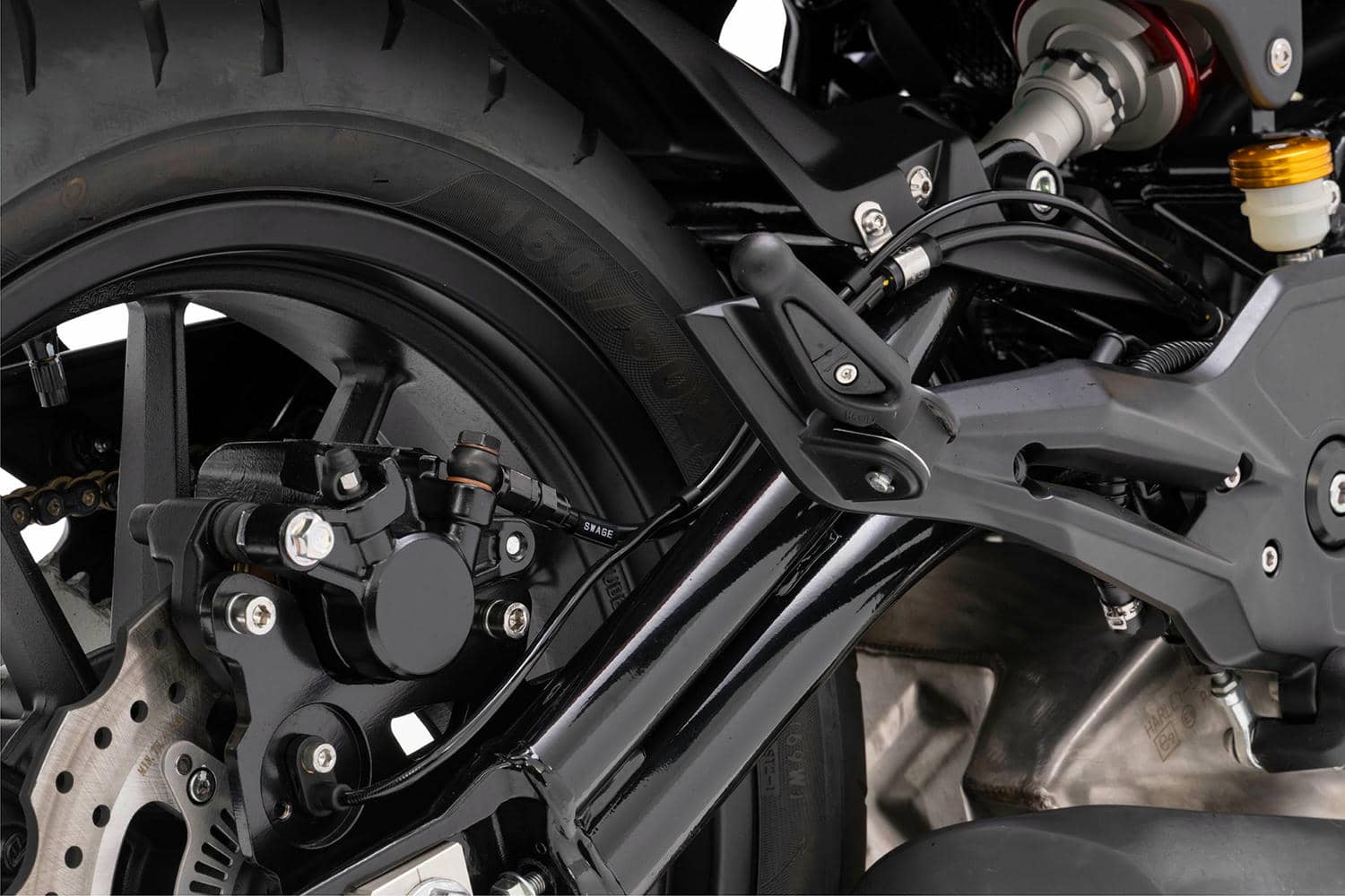 PLOT SWAGE-LINE PRO REAR BRAKE HOSE KIT STAINLESS STEEL FITTINGS CLEAR HOSE FOR HARLEY-DAVIDSON X350 STP912R