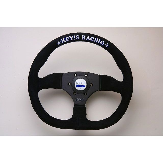 KEY'S RACING ORIGINAL STEERING WHEEL 07Y 345 SEMI DEEP D-SHAPE BLACK SW01027