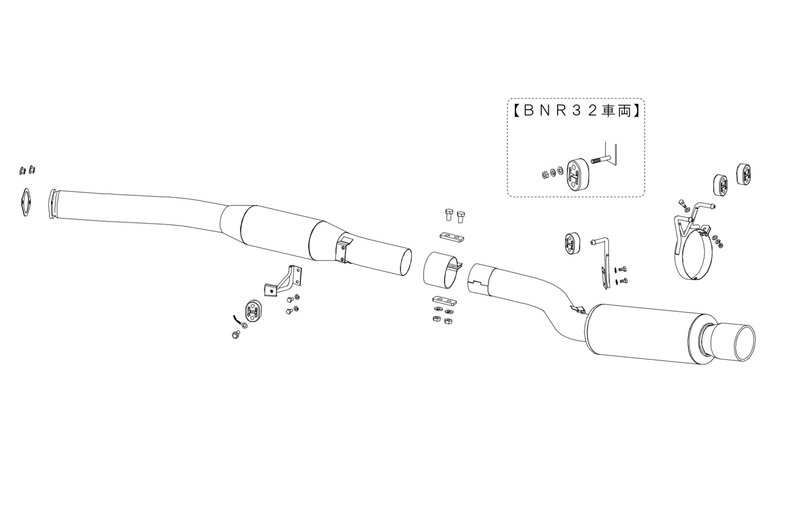 FUJITSUBO LEGALIS SUPER R EXHAUST FOR NISSAN SKYLINE GTS-T HCR32 300-15167