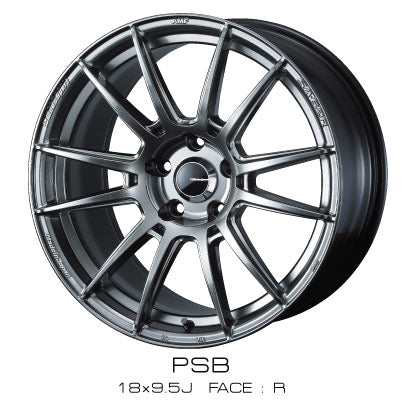 WEDS SA-62R 18X7.5 5X114.3 +35 PSB PLATINUM SILVER BLACK 41812