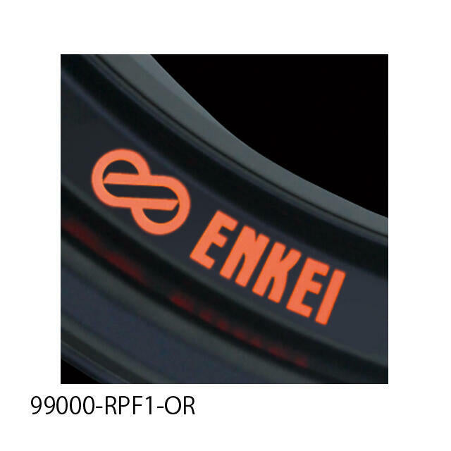 ENKEI RPF1 RIM STICKER FLUORESCENT ORANGE 99000-RPF1-OR