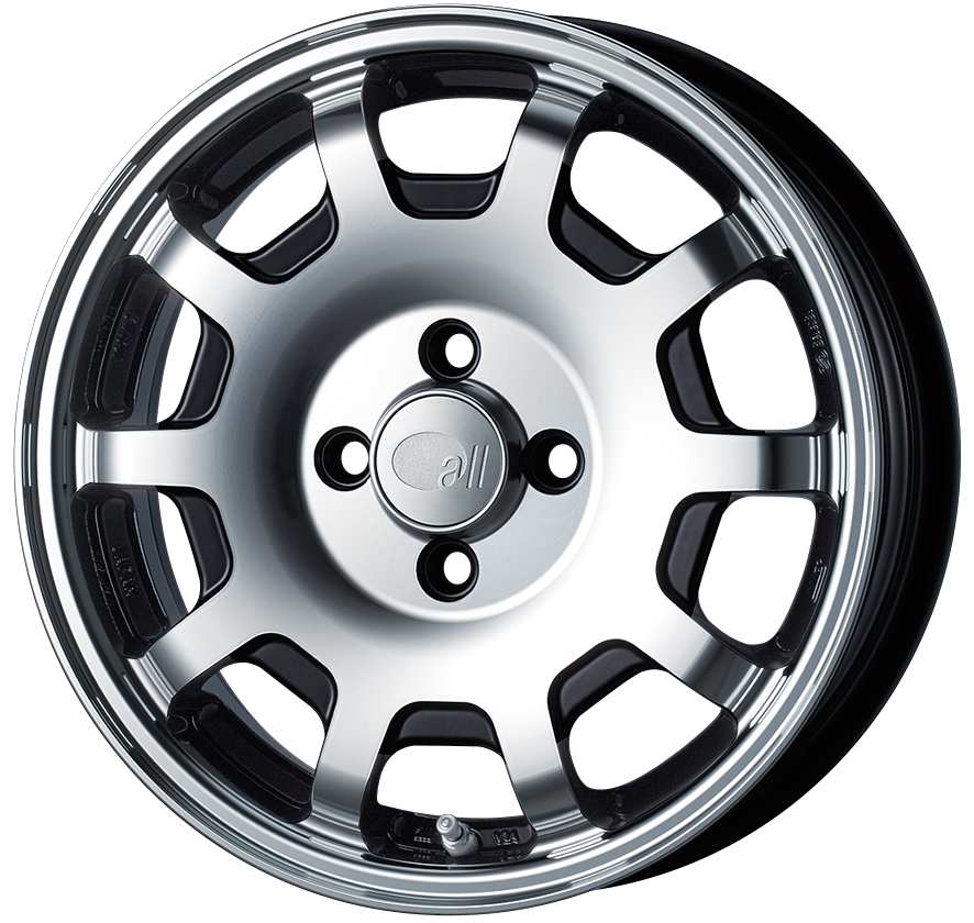 ENKEI ALL ALL FOUR -KCR- 15X5J 100X5 45 MACHINING BLACK ENKEI-01664