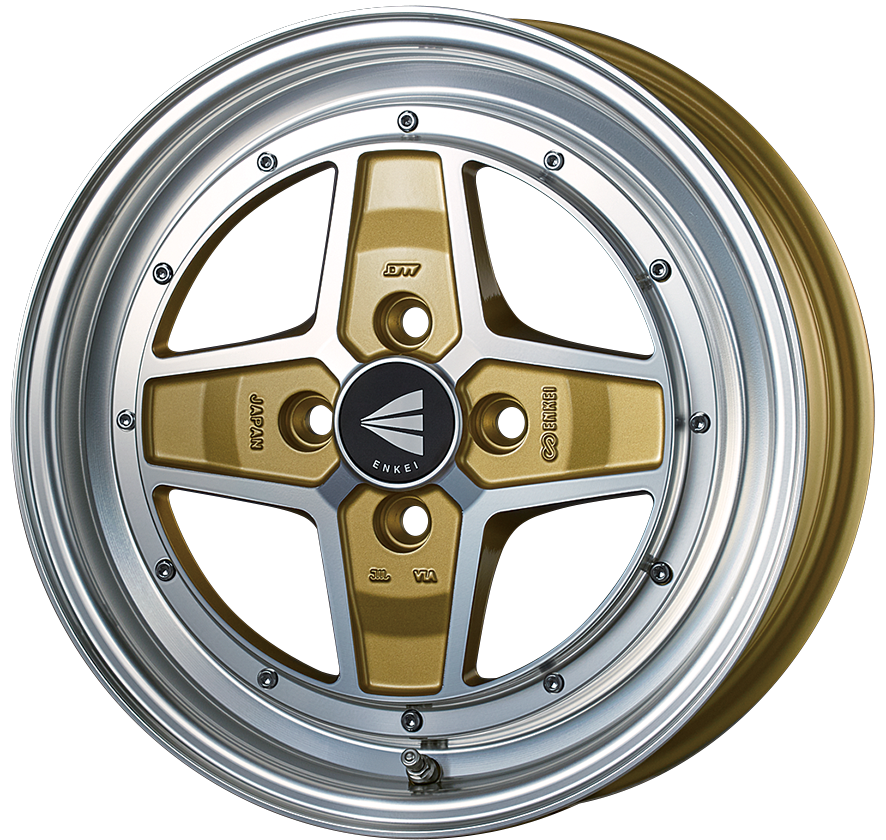 ENKEI ENKEI NEO CLASSIC APACHE2 NEO 15X5J 100X4 45 MACHINING GOLD ENKEI-01493