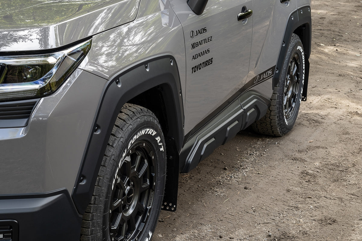 JAOS FENDER GARNISH TYPE-X 8MM PAINTED MATTE BLACK FOR TOYOTA RAV4 60 ADVENTURE B135127MB