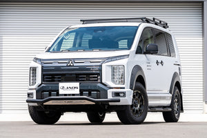 JAOS FENDER GARNISH TYPE-X 9MM PAINTED TOUGH BLACK FOR MITSUBISHI DELICA D:5 (26+) B135307TB