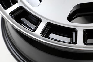 JAOS ASTELLA CM-04 17x6.5 48 6H139.7 BLACK POLISH WHEEL FOR TOYOTA HIACE 200 B879765PB