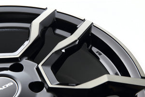 JAOS BACCHUS CM-1 120X8.5 30 6H139.7 SMOKE POLISH BLACK WHEEL FOR MITSUBISHI PAJERO V80 90 B882085SPB