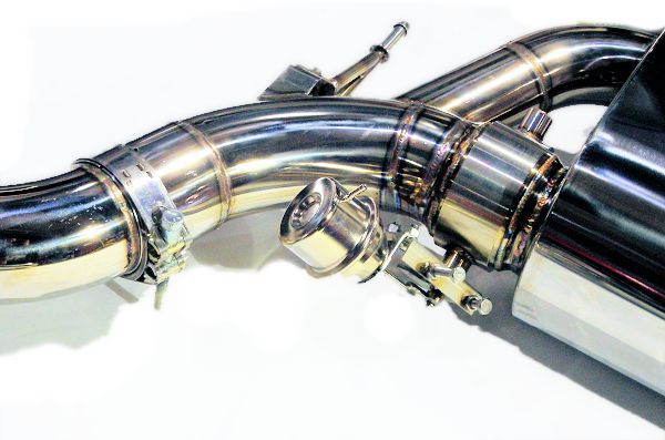 KREISSIEG EXHAUST MANIFOLD BACK F1 SOUND VALVETRONIC EXHAUST SYSTEM TITANIUM FLOATING CURL TAIL SANDBLASTED KSG LOGO MARK FOR BMW F12 CABRIOLET M6 BMF12-01-TITANIUM-F12