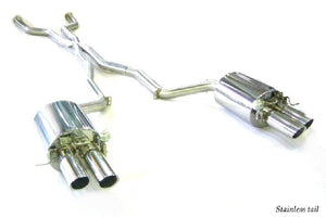 KREISSIEG FIRST CAT-BACK F1 SOUND VALVETRONIC EXHAUST SYSTEM STAINLESS STEEL BILLET FLOATING CURL TAIL SANDBLASTED KSG LOGO MARK FOR BMW E64 CABRIOLET M6 BME63-01-STAINLESSBILLET-E64