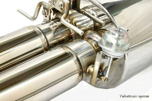 KREISSIEG FIRST CAT-BACK F1 SOUND VALVETRONIC EXHAUST SYSTEM STAINLESS STEEL BILLET FLOATING CURL TAIL SANDBLASTED KSG LOGO MARK FOR BMW E64 CABRIOLET M6 BME63-01-STAINLESSBILLET-E64