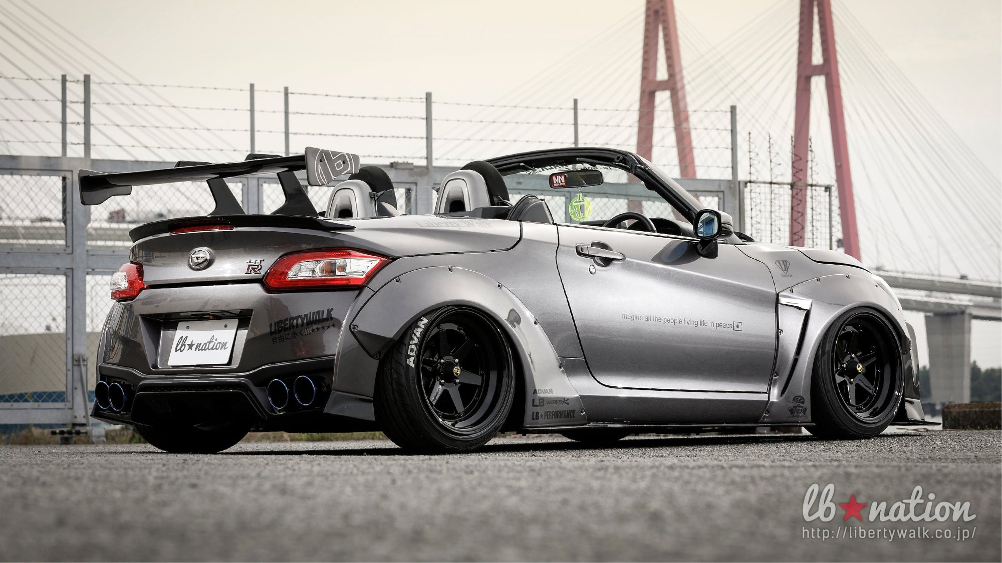 LIBERTY WALK LB★NATION DAIHATSU COPEN GT-K REAR WING VER.1 FRP FOR DAIHATSU COPEN L400K LIBERTY-WALK-00010