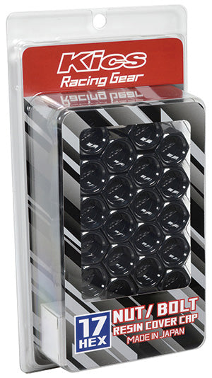 KYO-EI KICS RESIN COVER CAP FOR 17HEX NUT & BOLT BLACK CRC17K