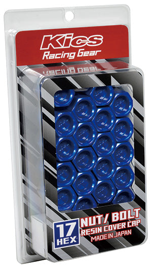 KYO-EI KICS RESIN COVER CAP FOR 17HEX NUT & BOLT BLUE CRC17U