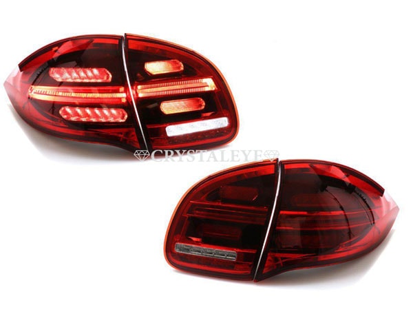 CRYSTAL EYE LATE STYLE FIBER LED TAIL (RED CLEAR) FOR PORSCHE 958 CAYENNE ZENKI D080RC