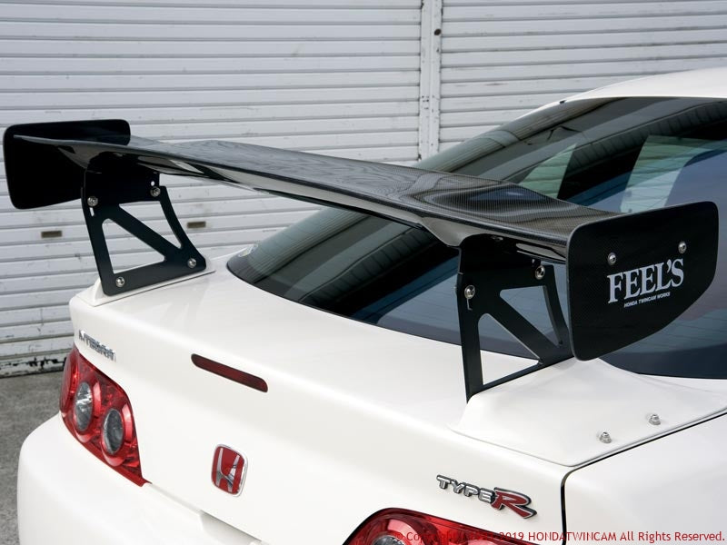 FEEL'S HONDA TWINCAM 3D PLAIN CARBON GT WING PLAIN CARBON BRACKET 1600 225-255 FOR HONDA INTEGRA DC5 TYPER FEELS-00699