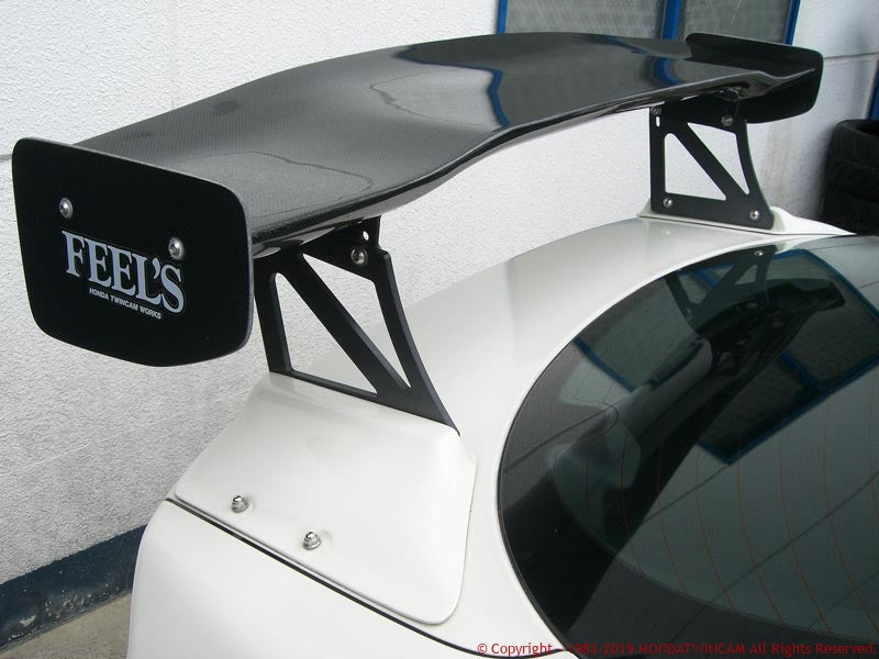 FEEL'S HONDA TWINCAM 3D TWILL CARBON GT WING FRP BRACKET 1530 225-255 FOR HONDA INTEGRA DC5 TYPER FEELS-00697