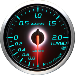 DEFI RACER GAUGE STYLE98 HOMMAGE TURBO -100kPa TO +200kPa WHITE DF16605