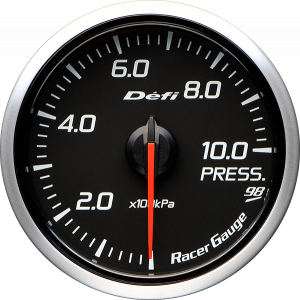 DEFI RACER GAUGE STYLE98 HOMMAGE PRESSURE 0 TO 1000KPA BLACK DF16804