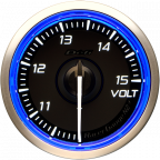 DEFI RACER GAUGE N2 PLUS VOLTMETER 10~15V 52MM BLUE DF19401