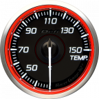DEFI RACER GAUGE N2 PLUS THERMOMETER 30~150°C 60MM RED DF19702