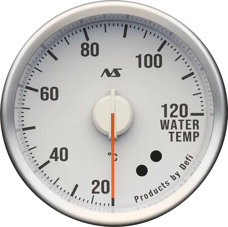 DEFI DEFI-LINK METER ADVANCERS RS II WHITE 90S RED WATER TEMPERATURE (20°C to 120°C) GAUGE Φ60 DF21704