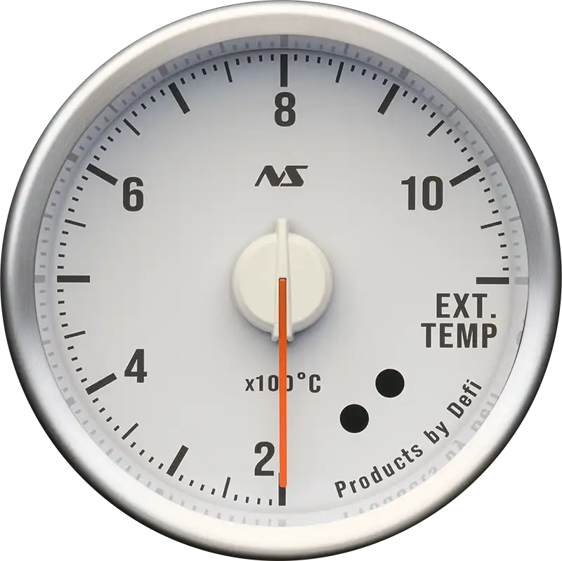 DEFI DEFI-LINK METER ADVANCERS RS II WHITE 90S RED EXHAUST TEMPERATURE (200°C to 1100°C) GAUGE Φ60 DF21804