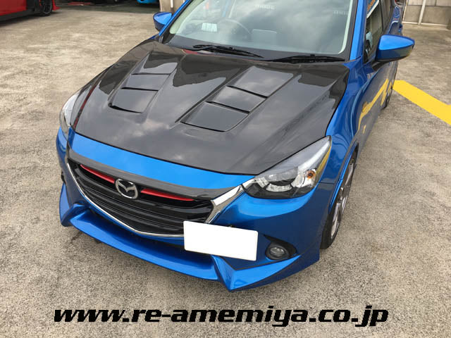RE-AMEMIYA AERO BONNET FRP FOR MAZDA DEMIO DJ D0-077030-213
