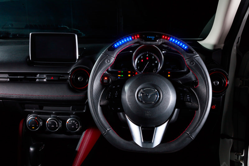 DAMD PERFORMANCE STEERING WHEEL BLACK LEATHER RED STITCH FOR MAZDA AXELA BM BY DPS360-M-BKRD