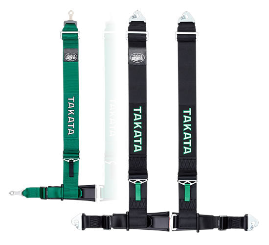 TAKATA DRIFT SERIES RACING HARNESS 4P SEAT BELT DRIFT III SNAP/SNAP GREEN RH 70502-H2