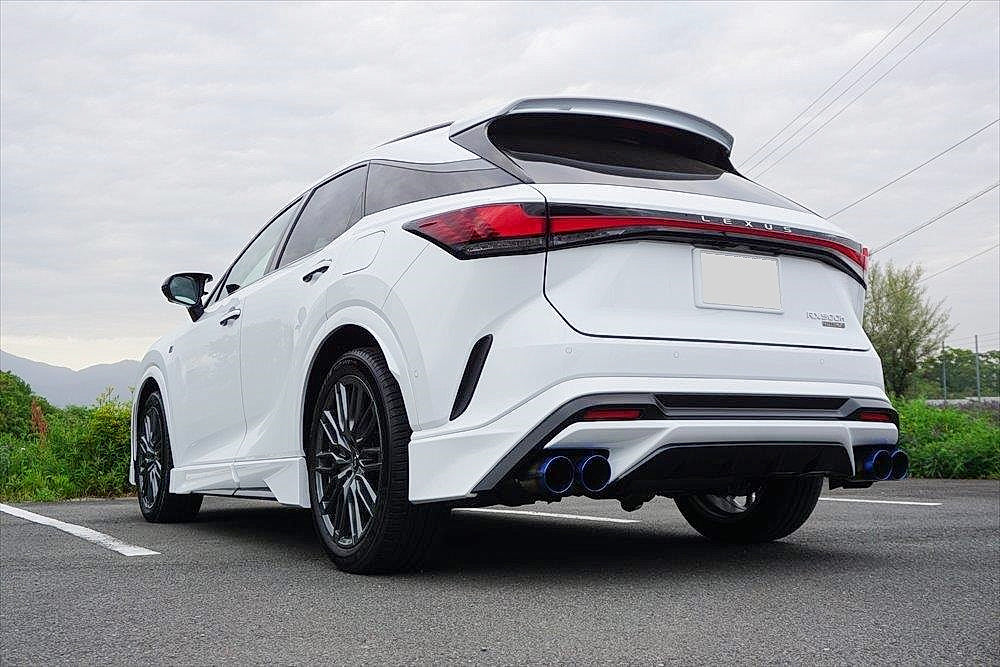 EXART ONE MUFFLER SPORTS SOUND TITANIUM ROUND Φ101 TAIL EXHAUST EXHAUST FOR LEXUS RX500H 5AA-TALH17 T24A-FTS EA02-LX111-RT-TRD-REAR-DIFFUSER